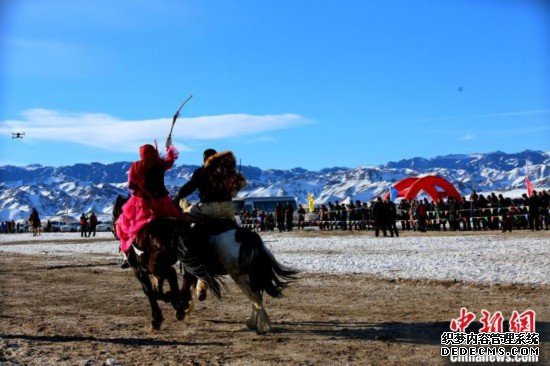 新疆木垒举办冬季农牧民传统民俗活动