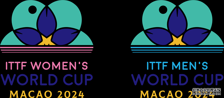 2024年国际乒联女单、男单世界杯会徽。图片来源：国际乒联官网