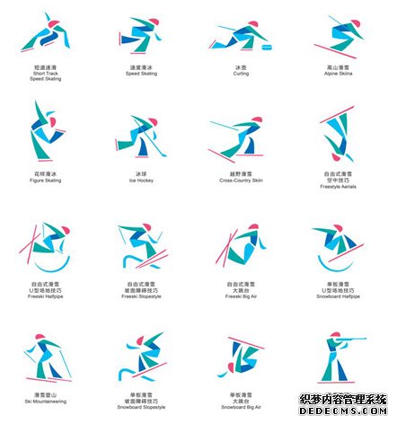 哈尔滨2025年第九届亚洲冬季运动会体育图标