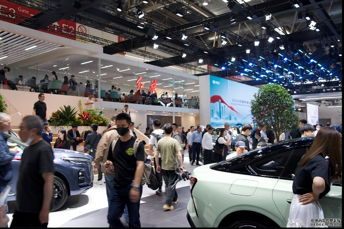 中国新能源车展区吸引了众多参观者。人民网 焦磊摄